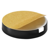 QuickClick Basisteil zum Kleben  25 mm, Hhe 6 mm, Kunststoff schwarz