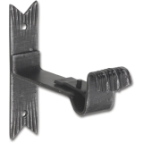 Wandhalter (Mitteltr�ger) Rustikal f�r 2 Stangen, Schmiedeeisen schwarz