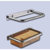 Wandschirmgarnitur Nora mit Kunststoffwanne, Edelstahl geb�rstet