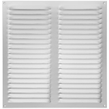 Wetterschutzgitter mit Fliegenschutz, 320 x 320 mm, Aluminium wei�