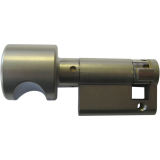 Knaufhalbzylinder MS00/Z1, 35 mm, Messing vernickelt matt