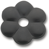 Zierrosette (Pfettenscheibe)  80x4 mm, Bohr- 13 mm, schwarz pulverbesch. (C)