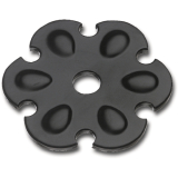 Zierrosette (Pfettenscheibe)  80x4 mm, Bohr- 17 mm, schwarz pulverbesch. (A)