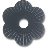 Zierrosette (Pfettenscheibe)  80x4 mm, Bohr- 17 mm, schwarz pulverbesch. (B)