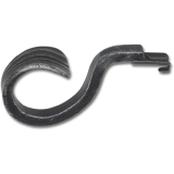 Zierteil - 252 Rustikal links, rechts verwendbar,L�nge 125,Schmiedeeisen schwarz