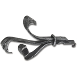 Zierteil - 254 Rustikal links, rechts verwendbar,L�nge 190,Schmiedeeisen schwarz