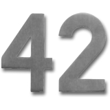 Ziffer m. 2 Gewindenocken M 5, Type 4, Hhe 120 mm, Edelstahl