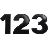 Ziffer selbstklebend, Type 3, Hhe 30 mm, Kunststoff schwarz