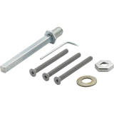 HOPPE Befestigungsset f�r Profilt�r Knopf/Dr�cker, 67 - 72 mm