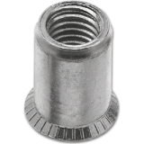 Blindnietmutter Senkkopf Unterkopfverzahnt Rundschaft offen M 5x13.0 Stahl verz.