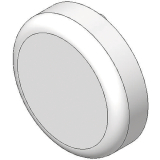 BLUM CLIP top Topfabdeckung - Glastrscharnier rund, Kunststoff verchromt