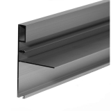 Griffleiste zum Einnuten breit, L - 2600, Aluminium silber eloxiert