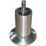 Dekorfu Fu  40 mm, Lnge 106 mm,Aluminium matt geschliffen,klar matt lackiert