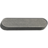 DIN6885A C45K 10x 8x 50 blank Passfeder rundstirnig