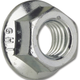 DIN6923/ 8 M 4 verzinkt Sechskant-Sperrzahnmutter mit Flansch
