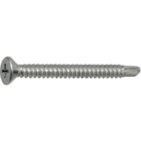 DIN7504O 6.3x 60 Phillips-KS verzinkt Senkkopf-Bohrschraube ~ISO15482