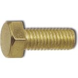DIN 933 M10x 50 Messing blank Sechskantschraube ohne Schaft