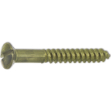 DIN 95 3.0 x 16 Messing blank Holzschraube Linsensenkkopf mit Schlitz