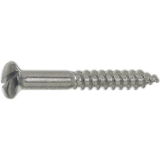 DIN 95 3.5 x 20 Stahl vernickelt Holzschraube Linsensenkkopf mit Schlitz