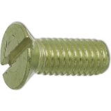 ~ISO2009 M 5x 30 Messing blank Senkschraube mit Schlitz (DIN 963A)