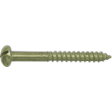 DIN 96 2.0 x 16 Messing blank Holzschraube Halbrundkopf mit Schlitz