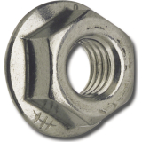 DIN6923 M 4 Edelstahl A2 Sechskant-Sperrzahnmutter mit Flansch