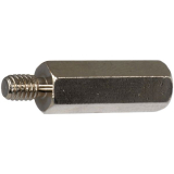 Distanzhalter M 3x14 Innen-/Aussengewinde Messing vernickelt