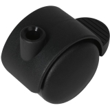 Doppelrolle Duo Lauffl�che hart/mit Bremse, Kunststoff schwarz, 50mm, 50kg