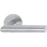 HOPPE Dr�cker AMSTERDAM auf runder Dr�ckerrosette, TS35 - 45, Edelstahl matt