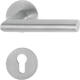 HOPPE Drckergt. AMSTERDAM - auf Ros. rund PZ, TS35 - 45, Edelstahl matt