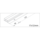 EKU CLIPO 16 GPK/GPPK/GK/GS DoppeL - Laufschiene, Schrauben, 2500, Alu