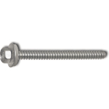 Fassadenbauschraube stumpf 6.3x 19 verzinkt mit Neoprendichtscheibe  16 mm