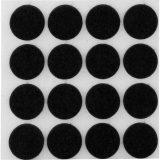 Filzgleiter rund, 22, Materialstrke 3 mm, selbstklebend, braun, Inhalt 16