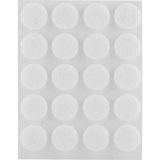 Filzgleiter rund, 17,Materialstrke 3 mm, selbstklebend, wei, Inhalt 20 ST