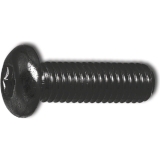 ISO7380-1 10.9 M 4x12 verzinkt-schwarz Linsenschraube mit Innensechskant