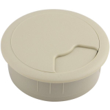 Kabeldurchgang rund, Einbau  80 mm, Kunststoff beige