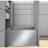 BLUM LEGRABOX pure SET H F, TIP-ON, 40kg, NL 600, INOX