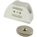 FA Magnetschnapper +Gegenst�ck rund mit einem Schraubloch, HK 4kg, KS wei�