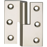 M�belband Kr�pfung B, links, 50x40 mm, Messing vern. poliert