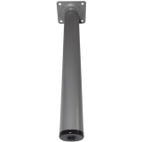 Mbelfu Rundrohr  30 mm, Lnge 150 mm, Stahl silber RAL 9006