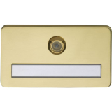 GRUNDMANN FH Namensschild m.Trgucker, 120x70x6, Linse 170,TS 28-45,Messing pol