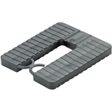 GLUSKE Euroklick Distanzplatte mit Sperrhaken 65 x 52.5 x 10 braun