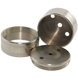 Wandscheiben 3-teilig WS3 � 28 mm, f�r Schrankrohr � 25 mm, Messing vernickelt