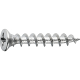 SFS-SPT/10 Beschlagschraube 4.3x16 PH 2 Stahl GS silber f. Kunststoffprofile