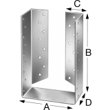 SIMPSON Balkenschuh BSDI 160x160 feuerverzinkt innenliegend mit Zulassung