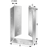 SIMPSON Balkenschuh BSIL 100x230 feuerverzinkt innenliegend mit Zulassung