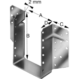 SIMPSON Balkenschuh BSS 100x150 feuerverzinkt aussenliegend mit Zulassung