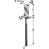 SIMPSON Sttzenfuss PIG-B feuerverzinkt mit Zulassung