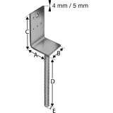 SIMPSON Sttzenfuss PBL 60-B feuerverzinkt