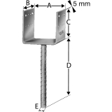 SIMPSON Sttzenfuss PPD 90/90G feuerverzinkt mit Zulassung